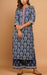 Navy Blue Garden Kurti With Pant And Dupatta Set  .Pure Versatile Cotton. | Laces and Frills - Laces and Frills