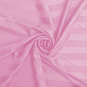 Baby Pink Stripes Double Bedsheet with Pillow Covers/90" x 108" - Laces and Frills