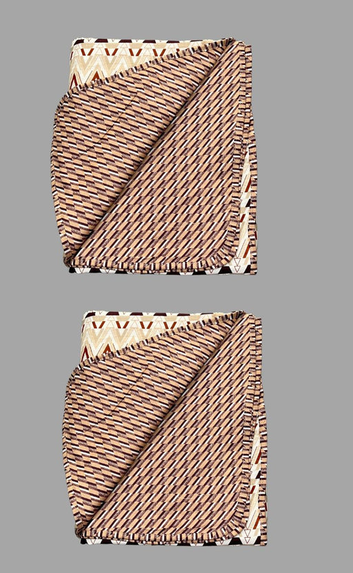 Blanket | Dohar .Beige/Maroon Abstract, Soft & Cozy. Two Pc Single bed Reversible | Laces and Frills - Laces and Frills