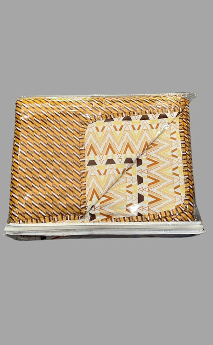 Blanket | Dohar .Yellow Abstract, Soft & Cozy. Two Pc Single bed Reversible | Laces and Frills - Laces and Frills