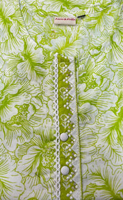 Green Garden Jaipuri Cotton Short Kurti. Pure Versatile Cotton. | Laces and Frills - Laces and Frills