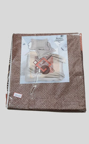 Brown Double Bedsheet with Pillow Covers/108" x 108" - Laces and Frills