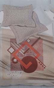 Brown Double Bedsheet with Pillow Covers/108" x 108" - Laces and Frills