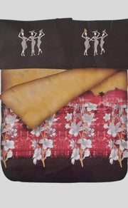 Dark Maroon Double Bedsheet with Pillow Covers/108" x 108" - Laces and Frills