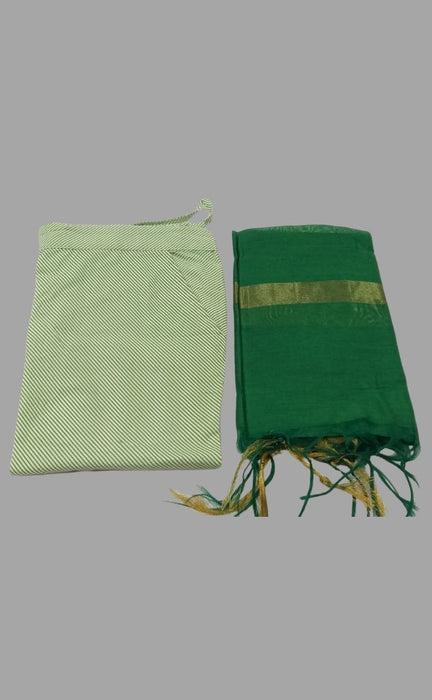 Green Embroidery Kurti With Pant And Dupatta Set.Pure Versatile Cotton. | Laces and Frills - Laces and Frills