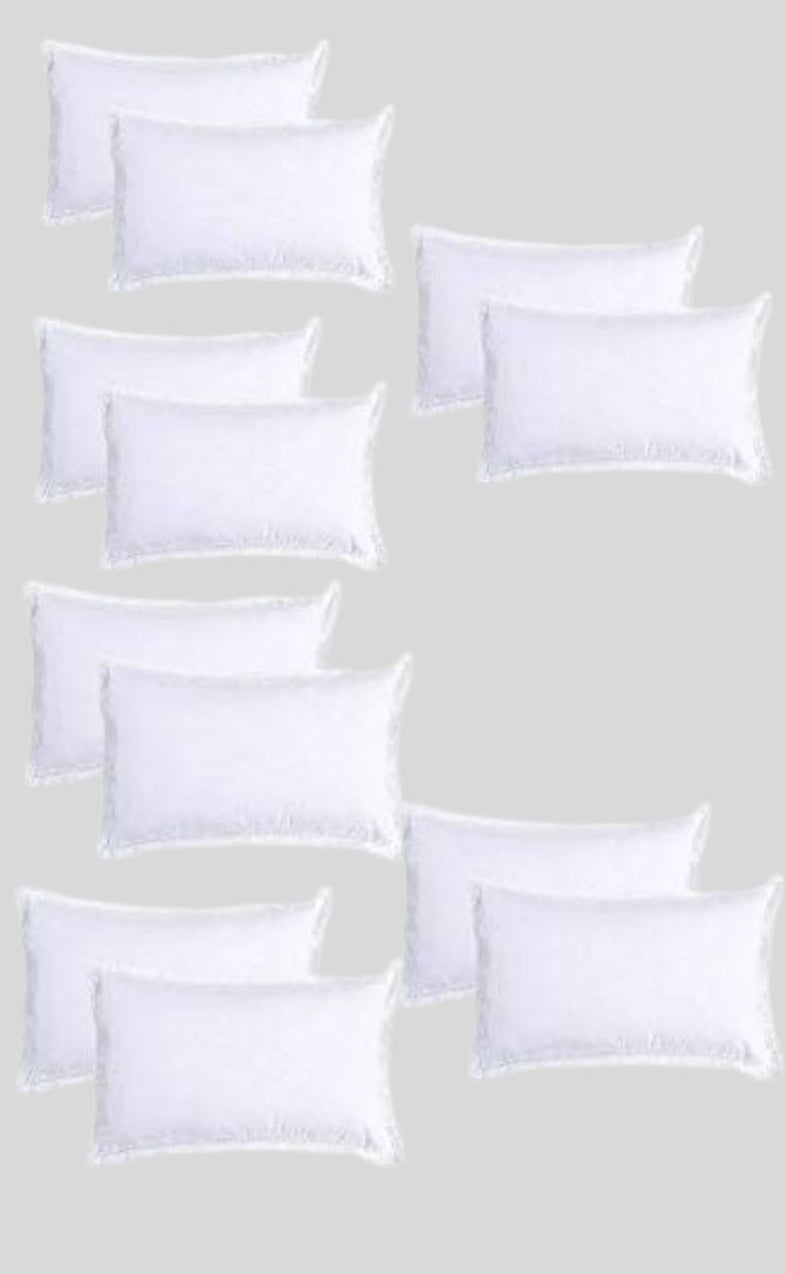 Plain White Cotton Pillow Covers Laces and Frills