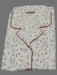 White/Red Leaves Cotton Large (L) Night Suit - Laces and Frills