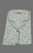 White/Green Leaves Cotton Large (L) Night Suit - Laces and Frills