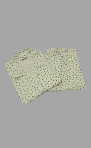 Light Yellow Flora Cotton XL Night Suit  | Pure Cotton | Laces and Frills - Laces and Frills