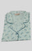 Sea Green Tulips Cotton XL Night Suit | Pure Cotton | Laces and Frills - Laces and Frills