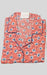 Peach Flora Cotton Large (L) Night Suit | Pure Durable Cotton | Laces and Frills - Laces and Frills