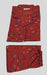 Maroon Geometrical Spun Large (L) Night Suit - Laces and Frills