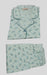 Pista Green Leaves Cotton Large (L) Night Suit | Pure Cotton | Laces and Frills - Laces and Frills