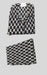 Black Block Print Cotton Large (L) Night Suit| Pure Cotton | Laces and Frills - Laces and Frills