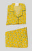 Yellow Leaf Cotton Large (L) Night Suit | Pure Durable Cotton | Laces and Frills - Laces and Frills