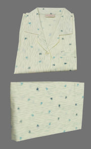 Lemon Yellow Cotton Large ( L ) Night Suit| Pure Cotton | Laces and Frills - Laces and Frills