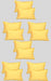 Plain Yellow Cotton Pillow Covers (Set of 12 Piece) - Laces and Frills