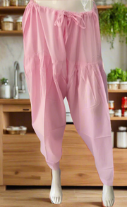 Baby Pink Pure Cotton Free Size Salwar Bottom. Pure Durable Cotton | Laces and Frills - Laces and Frills