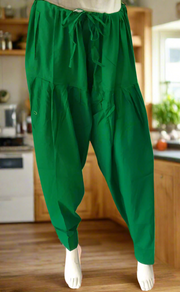Dark Green Pure Cotton Free Size Salwar Bottom. Pure Durable Cotton | Laces and Frills - Laces and Frills