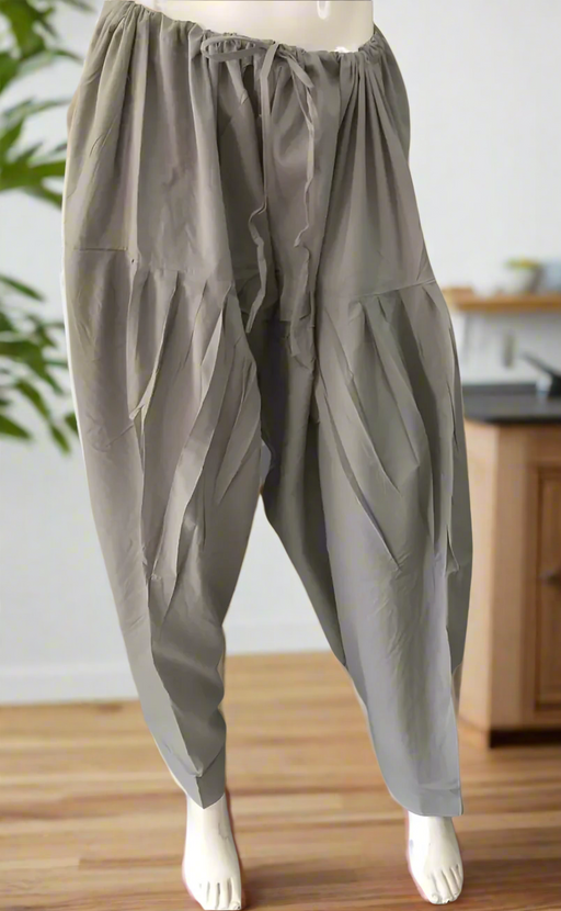 Grey Pure Cotton Free Size Salwar Bottom. Pure Durable Cotton | Laces and Frills - Laces and Frills