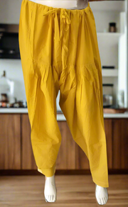 Beige Pure Cotton Free Size Salwar Bottom. Pure Durable Cotton | Laces and Frills - Laces and Frills