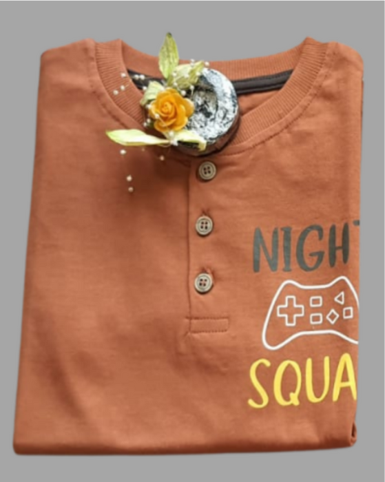 Brown Ps4 Boys Night Suit Set . Boys Night Wear | Laces and Frills - Laces and Frills