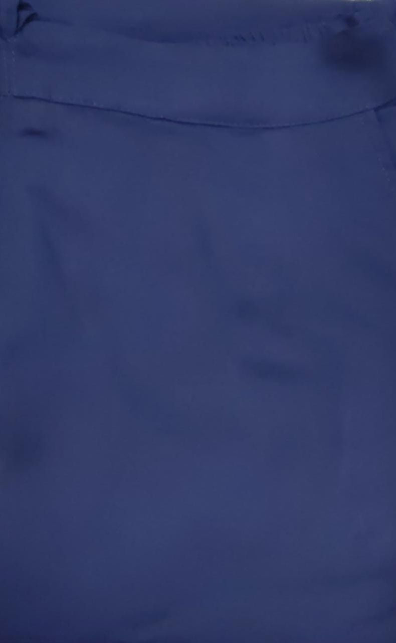 Navy Blue Straight Pants . Pure Cotton Fabric | Laces and Frills - Laces and Frills