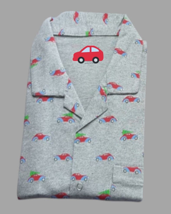 Ash Grey Cars Boys Night Suit Set . Boys Night Wear | Laces and Frills - Laces and Frills