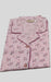 Baby Pink Leaves Cotton Large (L) Night Suit - Laces and Frills