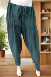 Pine Green Pure Cotton Free Size Salwar Bottom . Pure Durable Cotton | Laces and Frills - Laces and Frills