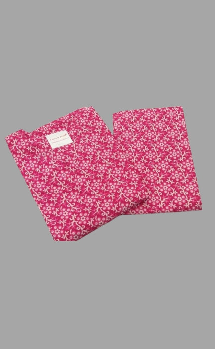 Pink Floral Cotton Large (L) Night Suit | Pure Durable Cotton | Laces and Frills - Laces and Frills