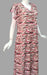 Pink/Brown Abstract Chiffon Slim Fit Nighty . Delicate Chiffon | Laces and Frills - Laces and Frills