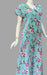 Sky Blue Floral Garden Chiffon Extra Large Nighty. Delicate Chiffon | Laces and Frills - Laces and Frills