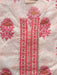 White/Pink Motif Kurti With Palazzo And Dupatta Set - Laces and Frills