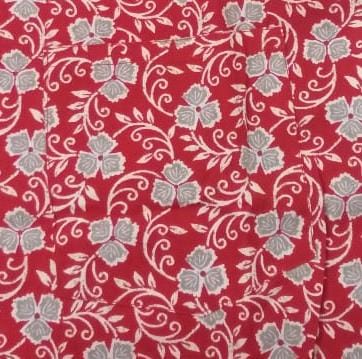 Red Floral Garden Cotton Large (L) Night Suit - Laces and Frills
