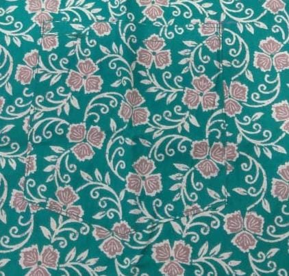 Green Floral Garden Cotton Large (L) Night Suit - Laces and Frills
