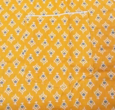 Yellow Butta Cotton Large (L) Night Suit - Laces and Frills