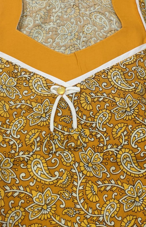 Yellow Wild Garden Pure Cotton Kaftan - Laces and Frills