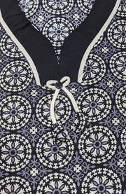Grey/Black Chakra Pure Cotton Kaftan - Laces and Frills