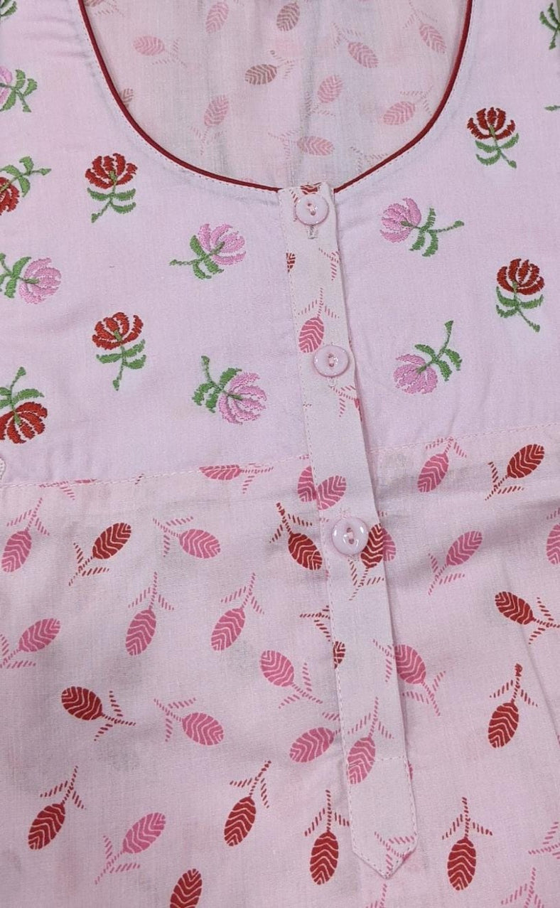 Large Free Size Nighty (44 Inch Chest) Laces and Frills