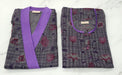 Deep Grey/Purple Flower Garden House Coat Set - Laces and Frills