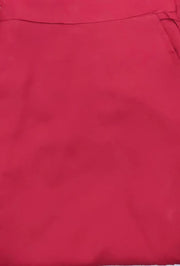 Red Straight Pants . Pure Cotton Fabric | Laces and Frills - Laces and Frills