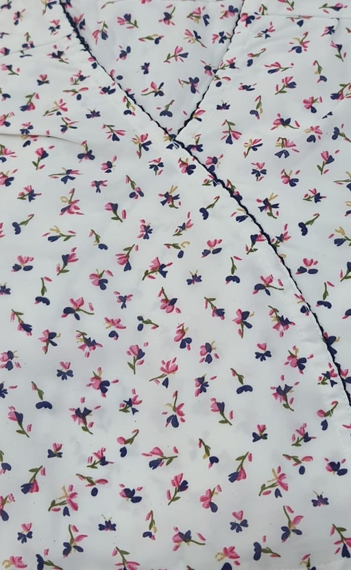 White Flora Chiffon Slim Fit Nighty . Delicate Chiffon | Laces and Frills - Laces and Frills